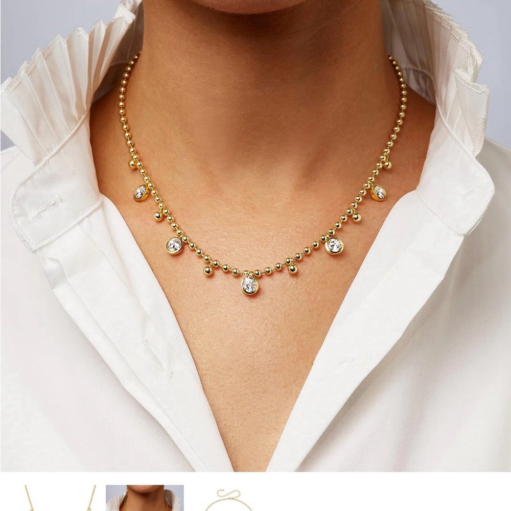 Jennifer Miller Bezel Ball Chain Necklace